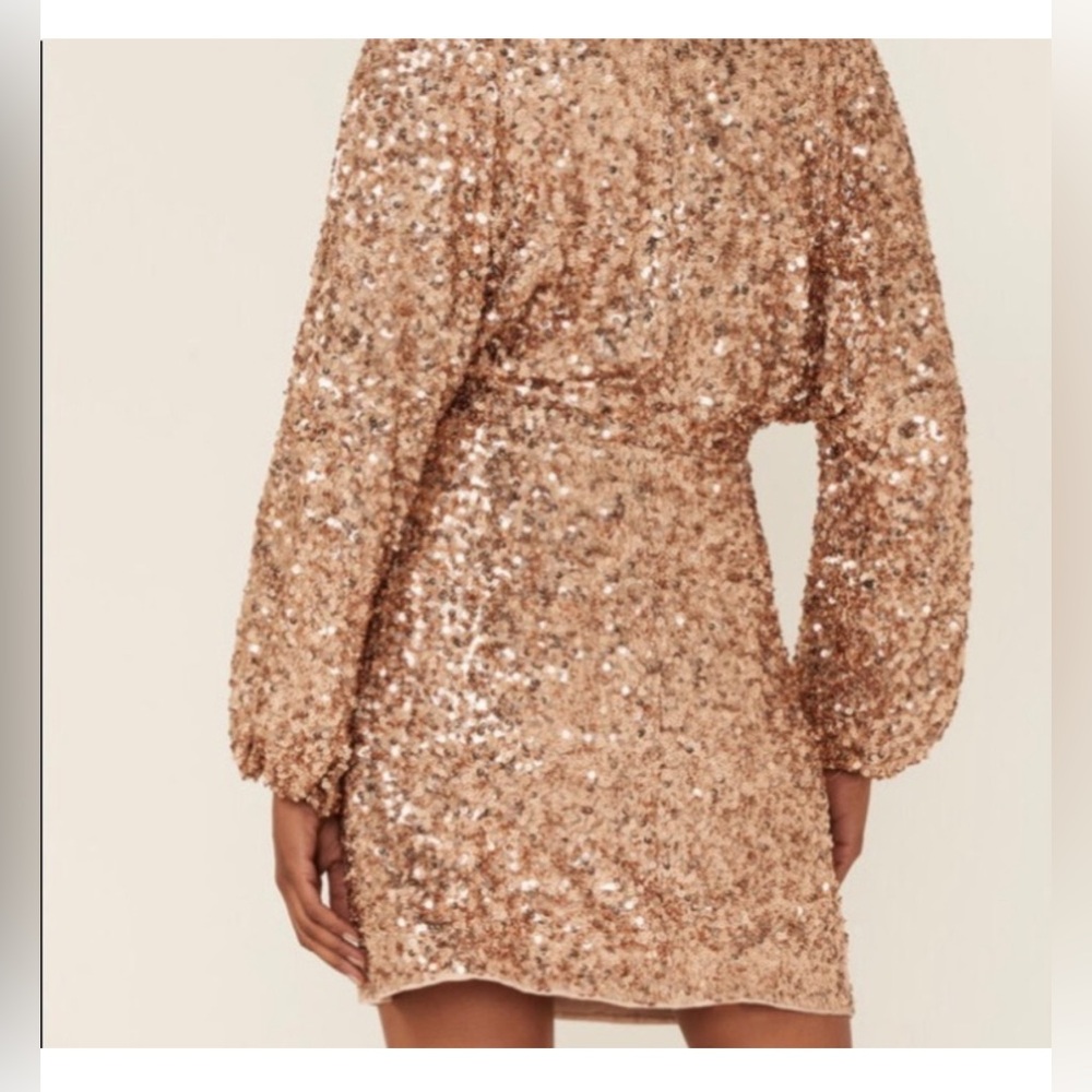 Sequin Dress with balloon sleeves - Picture 7 of 8